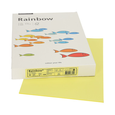 RAINBOW Papier mittelgelb/14 A4 88042320 FSC, 80g 500 Blatt