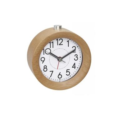 TFA Dostmann alarm clock with beech frame Nature