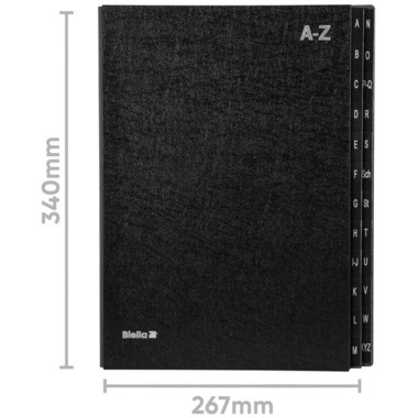 BIELLA Pultmappe A4 32342400U schwarz A-Z