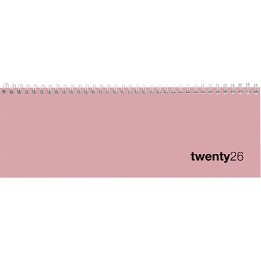 BIELLA Pultkalender Colorful 2026 888377400026U 1W/2S rosa ML 29.7x10.5cm