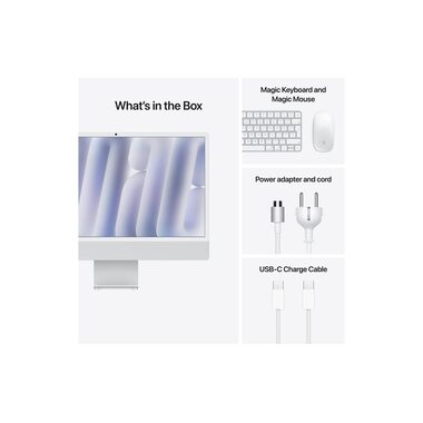 Apple iMac 24" M4 8C GPU / 512 GB / 24 GB Silber