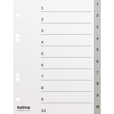KOLMA Register KolmaFlex A5 18.105.03 grau 1-10