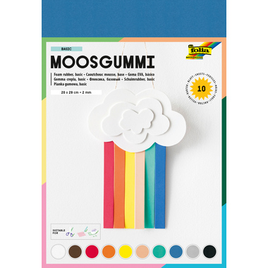 FOLIA caoutchouc mousse 231009 ass. 10 feuilles