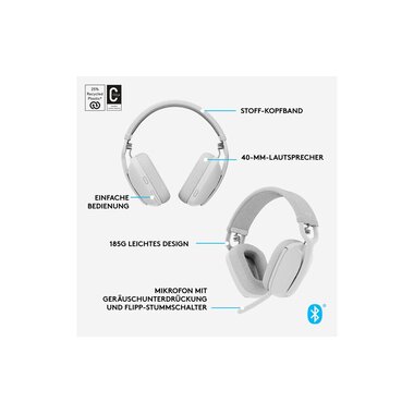 Logitech Headset Zone Vibe 100 White