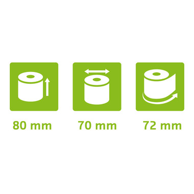 EXACOMPTA Rolle Thermo Papier 5 Stk. 43828E 80x70mmx72m für Kasse