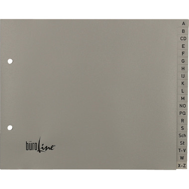 BÜROLINE Répertoires PP 1/2 h. 40963 gris A-Z 20 pcs.