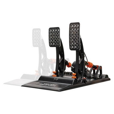 Asetek Racing Invicta Accelerator and Brake Pedal Aluminum Black Orange