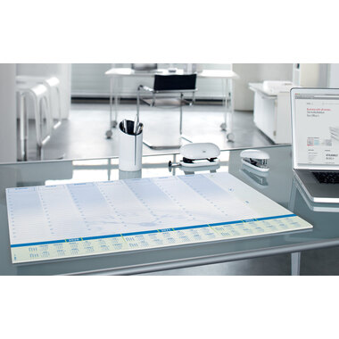 SIGEL Sottomano Time 3J. 59.5x41cm H6350 blu, scrivibile, Lu-Do 30 fgl.