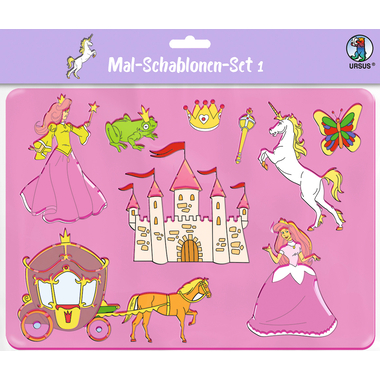 URSUS Chablon Set 1 Princess 44100001 26.8x18.9x0.2cm 6 pcs.