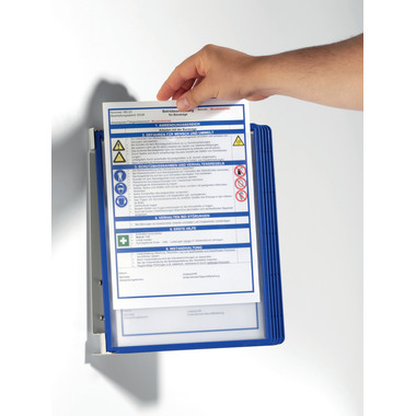 DURABLE Sichttafelsystem VARIO Wall5 555107 dunkelblau mit 5 Sichttafeln