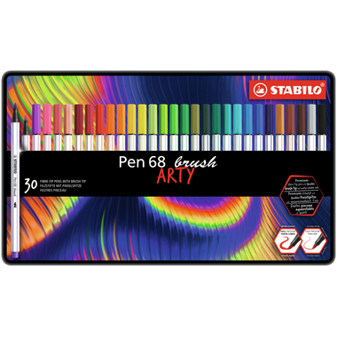 STABILO Fasermaler Pen 68 Brush 568/30-31-20 30 Stück ass.