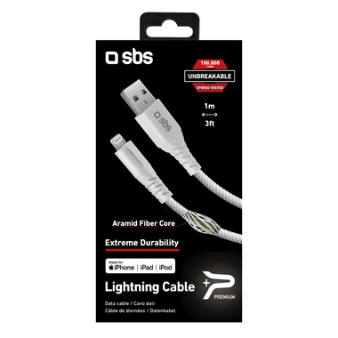 Ultra-resistant USB - Lightning data and charging cable