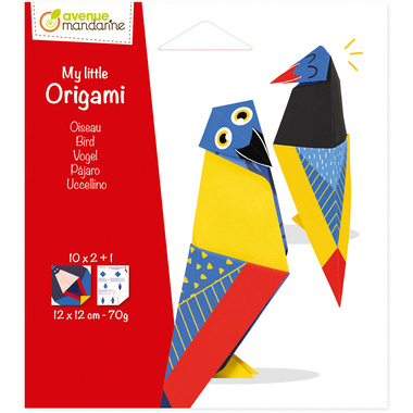 MANDARINE Dépliants Origami 12x12cm OR516C Oiseau 70g 20 feuilles
