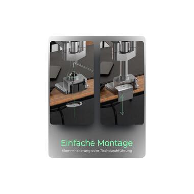 ICY BOX Tischhalterung bis 7 kg – Silber