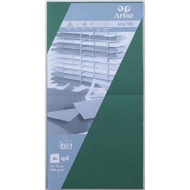 ARTOZ Cartoline 1001 310x155mm 107452263 220g, racing green 5 fogli