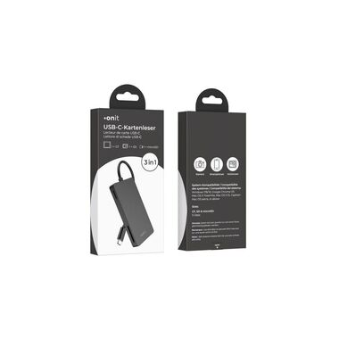 onit Card Reader External USB-C 3-in-1