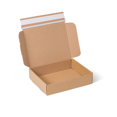 Versandkarton mit Selbstklebeverschluss in Braun 192x155x43mm