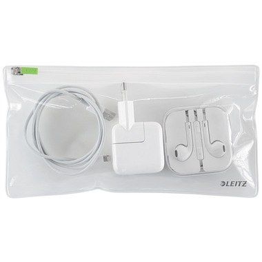 LEITZ Zip-Verschlusstasche S 40070000 transparent 2 Stück