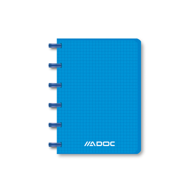 ADOC Cahier spirale Pap-Ex A6 2044.104 bleu, quadrillé 4 mm 60 feuil