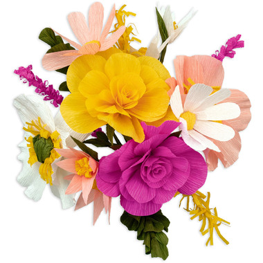 URSUS DIY Set Krepppapier Blumen 27030001F gelb