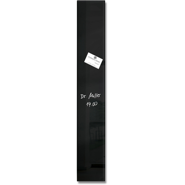 SIGEL Lavagna magnetico vetro GL100 nero 120x780x15mm