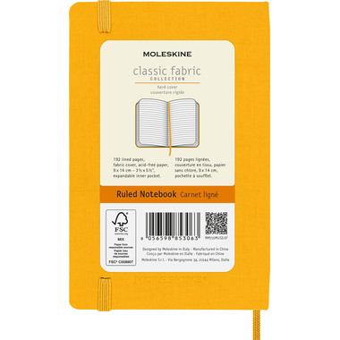 MOLESKINE Taccuino Color 9x14cm 56598853063 arancione, rigato, 192 p.