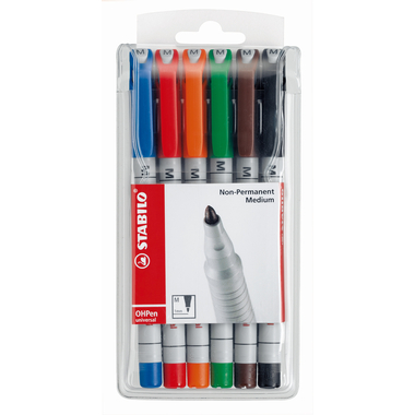 STABILO OHP Pen non-perm. M 853/6 6 pz., astuccio