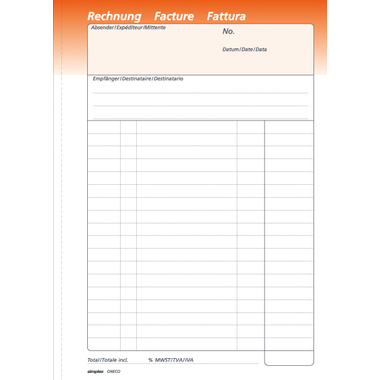 SIMPLEX Fattura Oneco (d/f/i) A5 15455 50/50/50 fl. 1./2. fl.