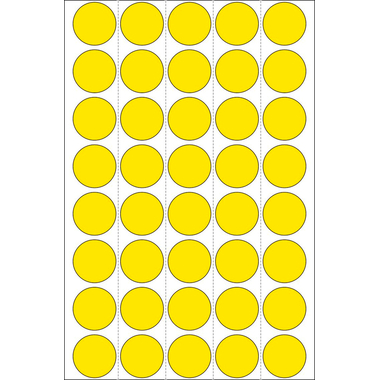 HERMA Markierungspunkte 19mm 2251 gelb 1280 Stück