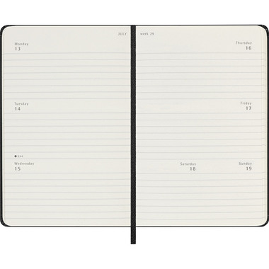 MOLESKINE Agenda Classic Pocket 2026 DHB12WH2Y26 1W/2S schwarz HC 9x14cm