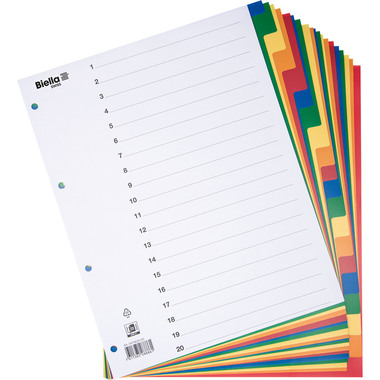BIELLA Register PP A4+ 47902000U farbig 20-teilig