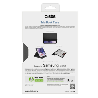 Custodia book per Samsung Tab A8 2021 con supporto