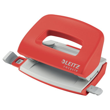 LEITZ Locher NeXXt Recycle 5010-00-25 rot, CO2 neutral 10 Blatt