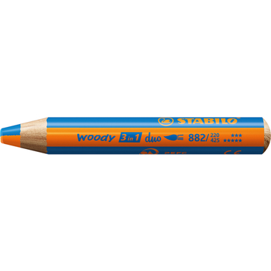 STABILO Farbstift Woody 3 in 1 882/220-425 Duo, orange/blau
