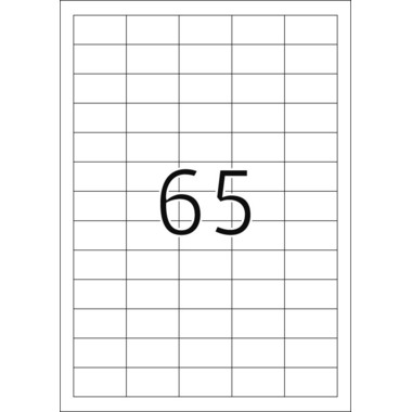 HERMA Tiefkühletiketten 38.1x21.2mm 4388 weiss,perm. 1625 St./25 Bl.