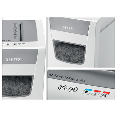 LEITZ Aktenvernichter IQ Slim Office 8098-00-00 P4 12 Blatt sehr leise