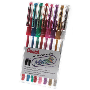 PENTEL Hybrid Gel Grip 0,8mm K118M-8 8 Farben