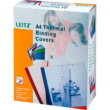 LEITZ Thermobindemappen Standard A4 177160 weiss, 4mm 100 Stück