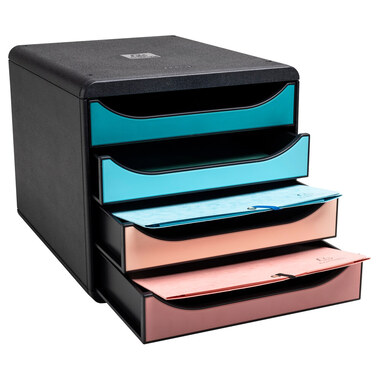 EXACOMPTA Cassettiera Skandi A4+ 310606D multicolori 4 cassetti