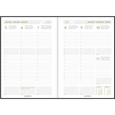 AURORA Agenda Universe Adventure 2026 3419AD 1S/2P ass. ML 14.5x21cm