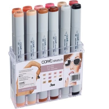 COPIC Marker Sketch 21075705 portrait colours, 12 pcs.