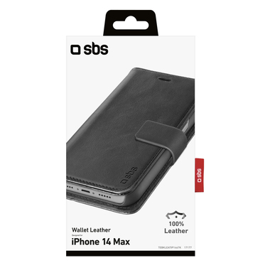 Klapphülle aus echtem Leder für iPhone 14 Plus | SBS