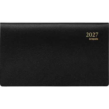 BREPOLS Agenda Omniplan Genova 2027 0.738.2051 1S/2P nero 16x8.9cm