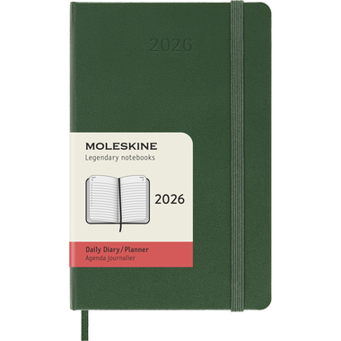 MOLESKINE Agenda Classic Pocket 2026 DHK1512DC2Y26 1T/1S myrtengrün HC 9x14cm