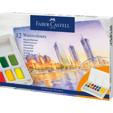 FABER-CASTELL Aquarellfarben 169712 12er Etui