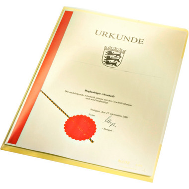 LEITZ Dossier Premium A4 41530015 jaune, 0,15mm 100 pcs.