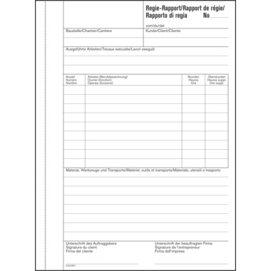 FAVORIT Rapporto regia D/F/I A5 8181 OK bianco 50x2 fogli