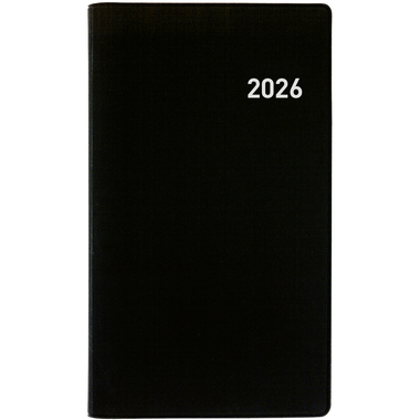BIELLA Agenda Bruxelles Wire-O 2026 858773020026U 1S/2P noir ML 8.5x15.3cm