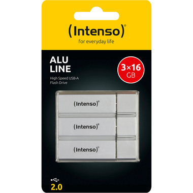 INTENSO USB-Stick Alu Line 3x 16GB 3521473 USB 2.0 silver