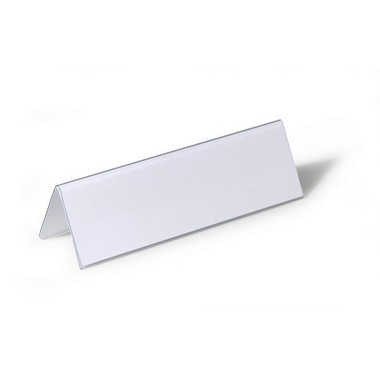 DURABLE Porte-nom chevalet de table 805219 transp., 61/122x210mm 25 pcs.